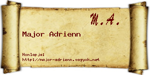 Major Adrienn névjegykártya