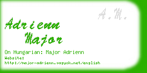adrienn major business card